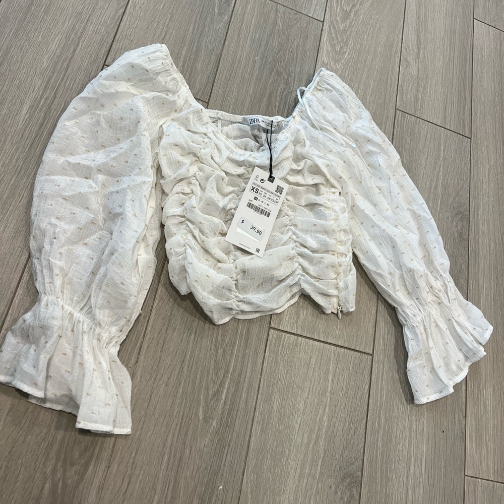 Zara white blouse